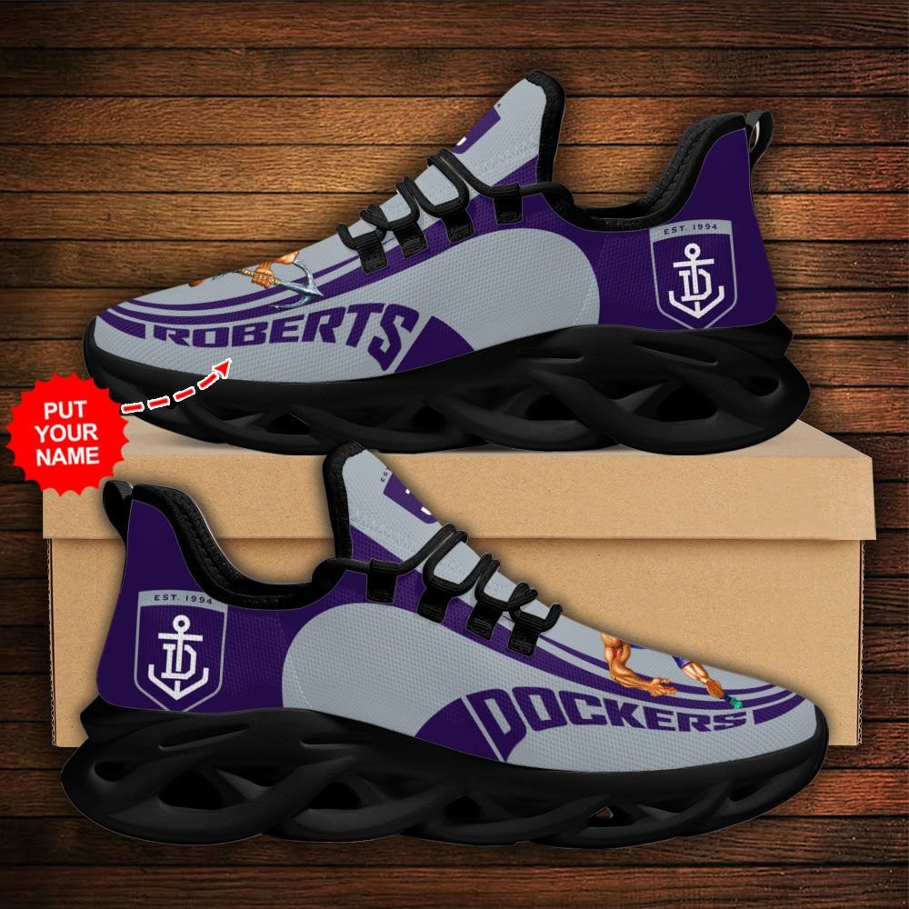 AFL Fremantle Dockers Custom Name Mascot Max Soul Shoes V2 - Famjoys AFL Fremantle Dockers Custom Name Mascot Max Soul Shoes V2 - Famjoys