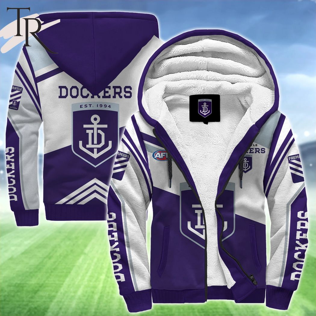 AFL Fremantle Dockers FC Fleece Hoodie - Famjoys AFL Fremantle Dockers FC Fleece Hoodie - Famjoys