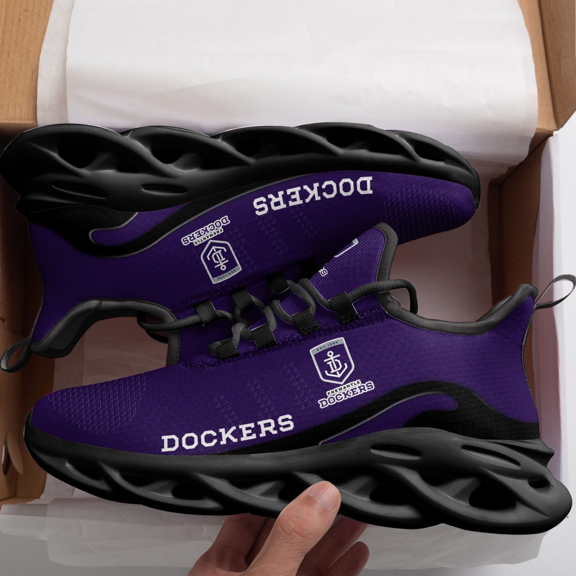 AFL Fremantle Dockers Max Soul Shoes - Famjoys AFL Fremantle Dockers Max Soul Shoes - Famjoys