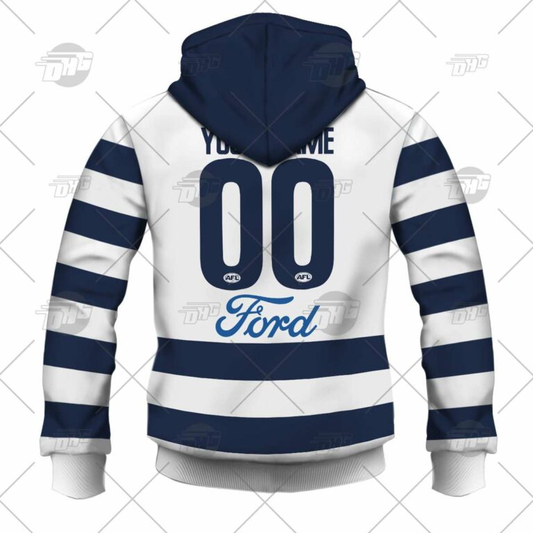 AFL Geelong Cats Custom Name Number Signatures Guernsey Pullover Shirt - Famjoys AFL Geelong Cats Custom Name Number Signatures Guernsey Pullover Shirt - Famjoys