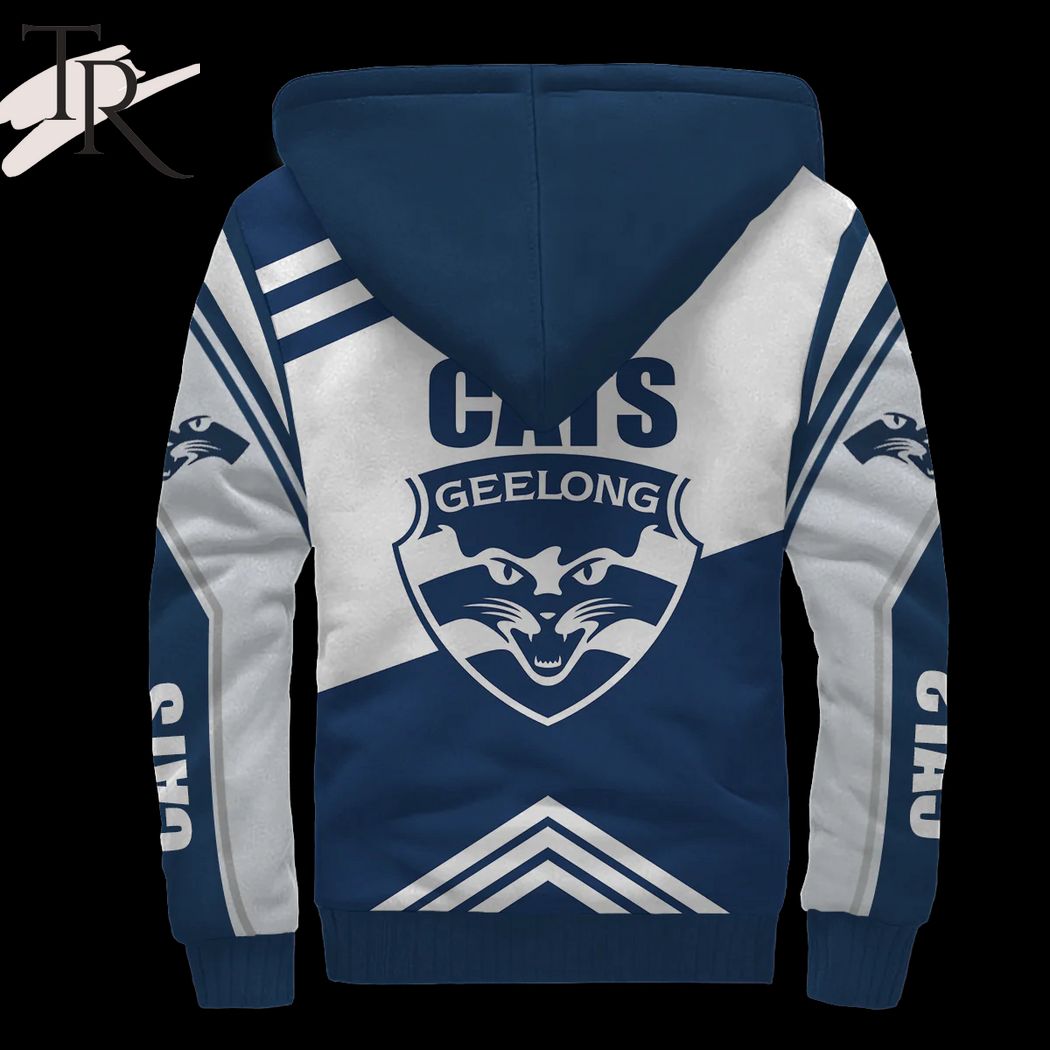AFL Geelong Cats FC Fleece Hoodie - Famjoys AFL Geelong Cats FC Fleece Hoodie - Famjoys