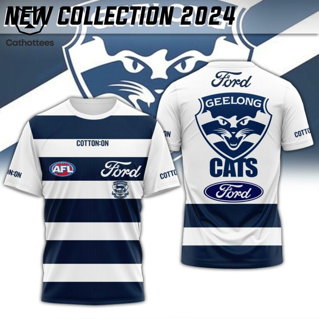 AFL Geelong Cats Ford design 3D TShirt - Famjoys AFL Geelong Cats Ford design 3D TShirt - Famjoys