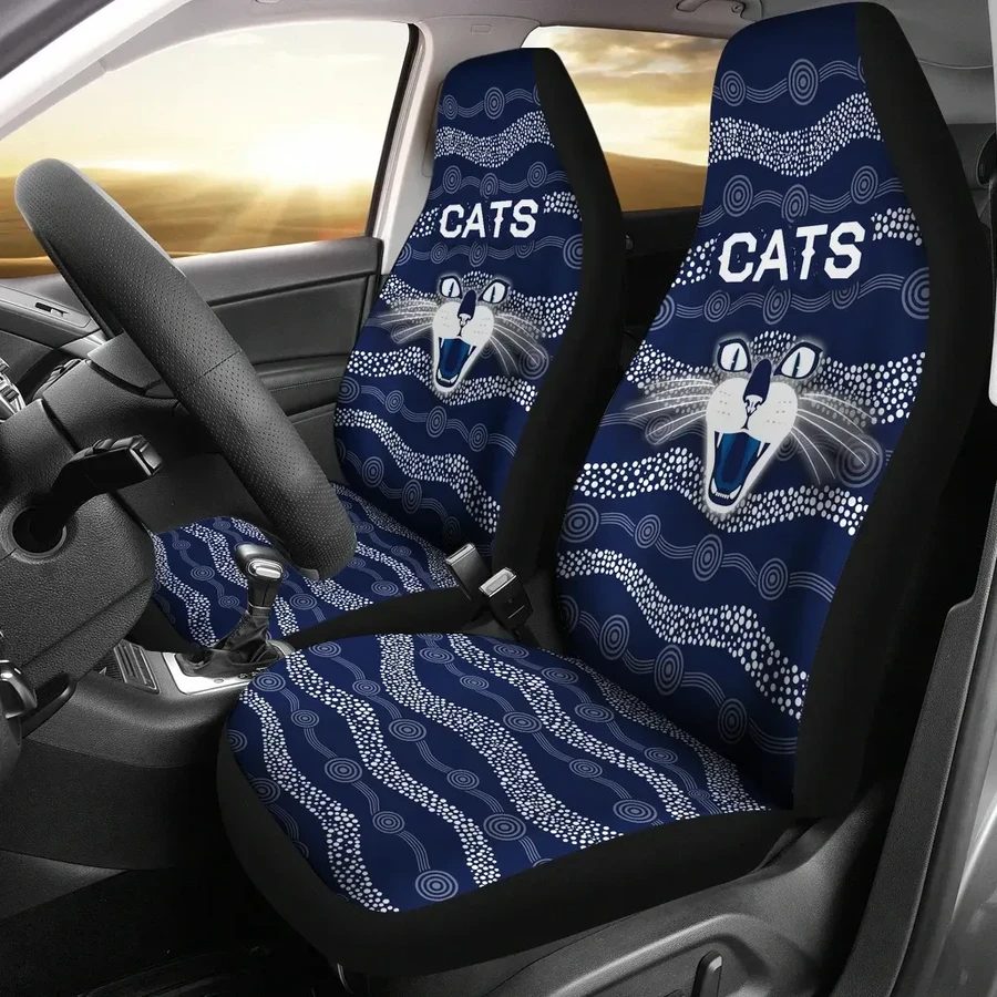 AFL Geelong Cats Indigenous Navy Car Seat Covers - Famjoys AFL Geelong Cats Indigenous Navy Car Seat Covers - Famjoys