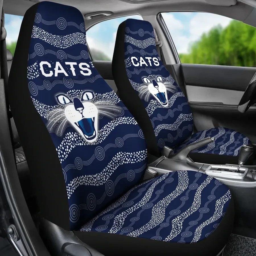 AFL Geelong Cats Indigenous Navy Car Seat Covers - Famjoys AFL Geelong Cats Indigenous Navy Car Seat Covers - Famjoys