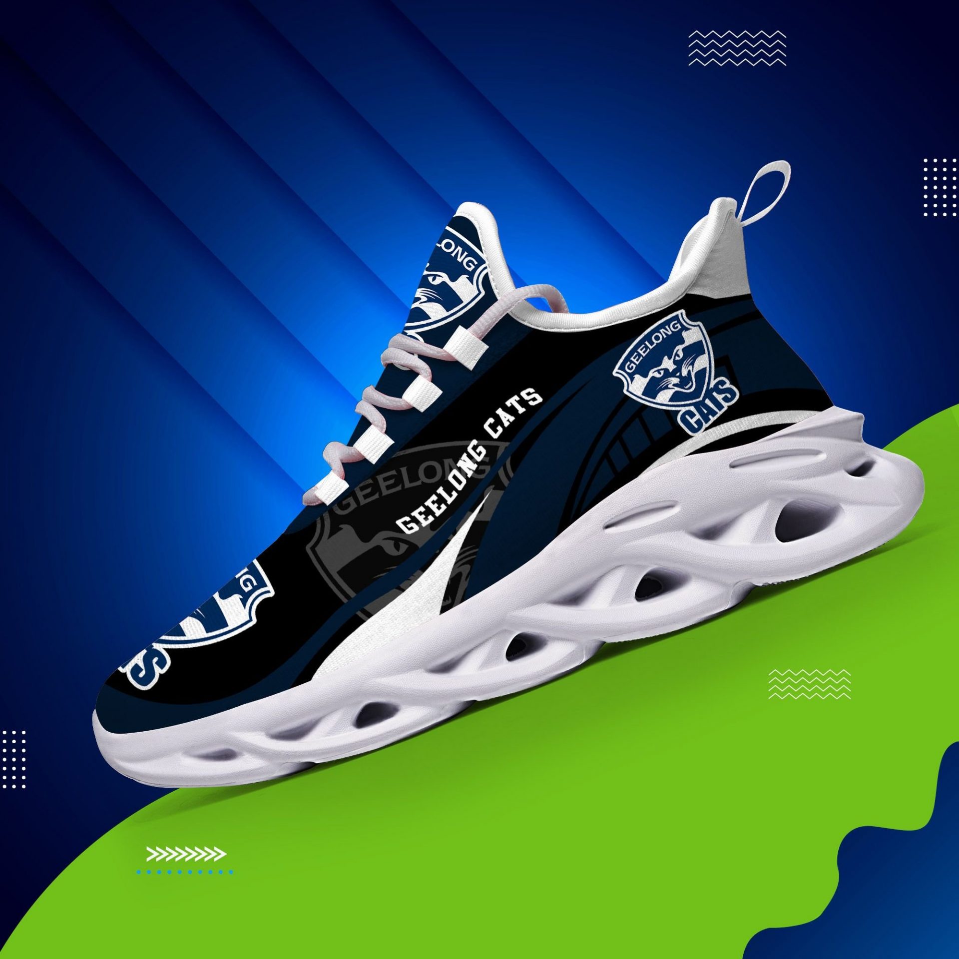 AFL Geelong Cats Max Soul Shoes V2 - Famjoys AFL Geelong Cats Max Soul Shoes V2 - Famjoys