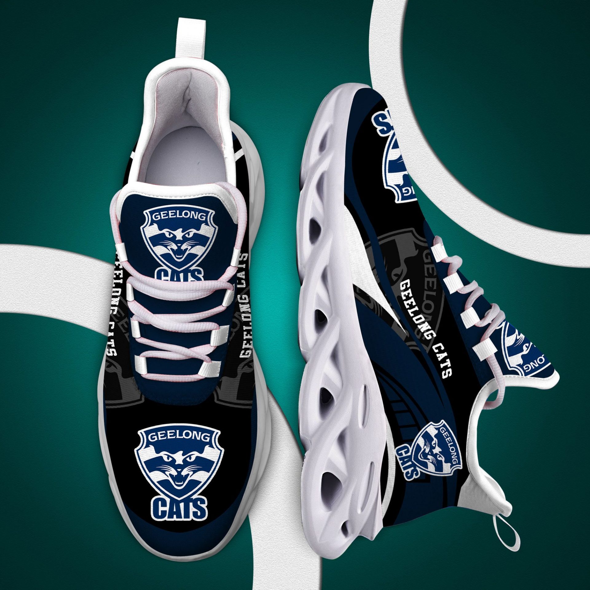 AFL Geelong Cats Max Soul Shoes V2 - Famjoys AFL Geelong Cats Max Soul Shoes V2 - Famjoys