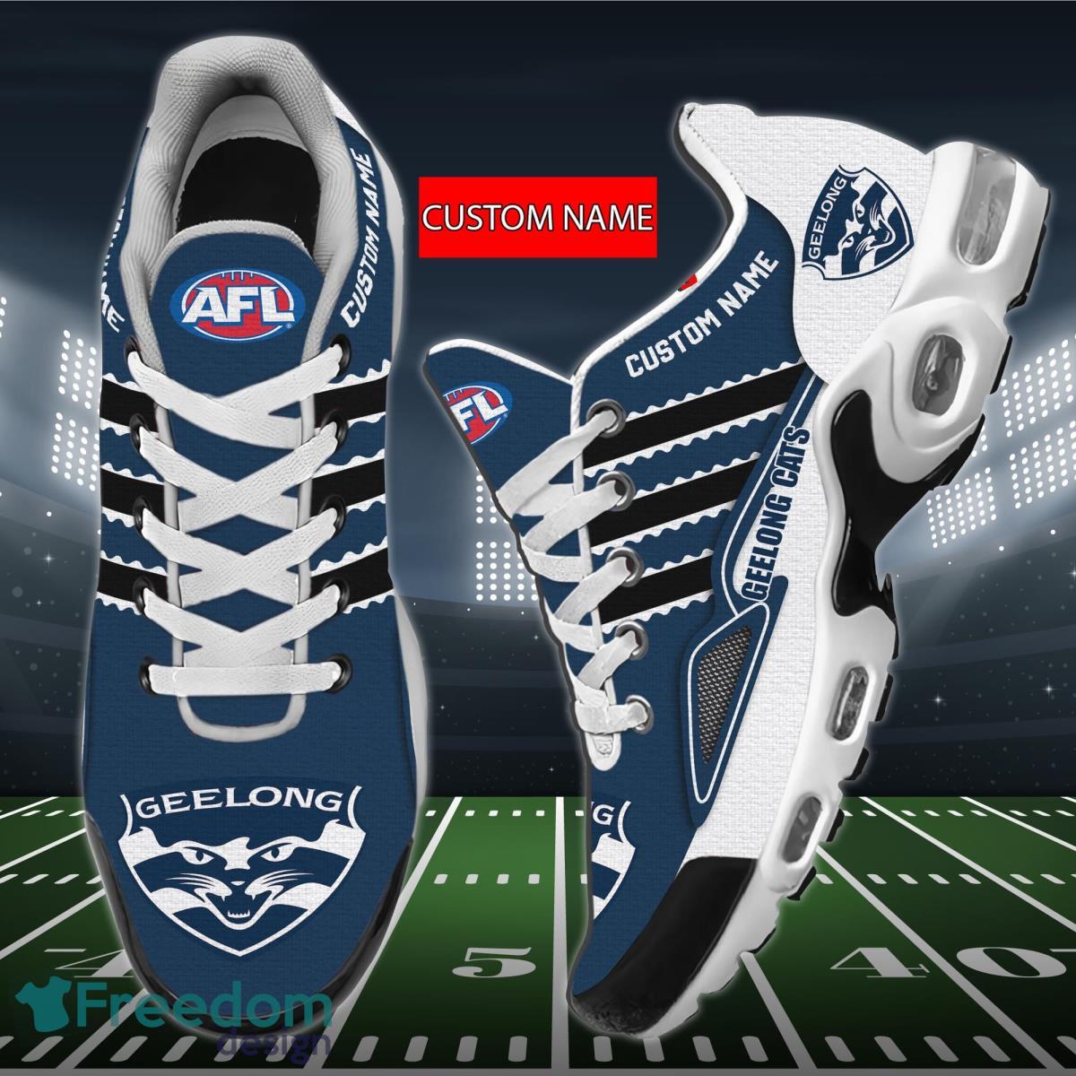 AFL Geelong Cats Personalized Name Air Cushion Sports Shoes Sneaker KLTNS220501 - Famjoys AFL Geelong Cats Personalized Name Air Cushion Sports Shoes Sneaker KLTNS220501 - Famjoys