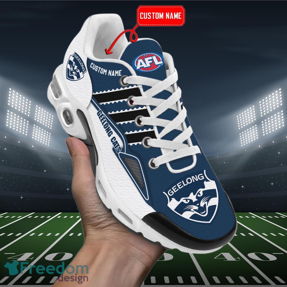AFL Geelong Cats Personalized Name Air Cushion Sports Shoes Sneaker KLTNS220501 - Famjoys AFL Geelong Cats Personalized Name Air Cushion Sports Shoes Sneaker KLTNS220501 - Famjoys