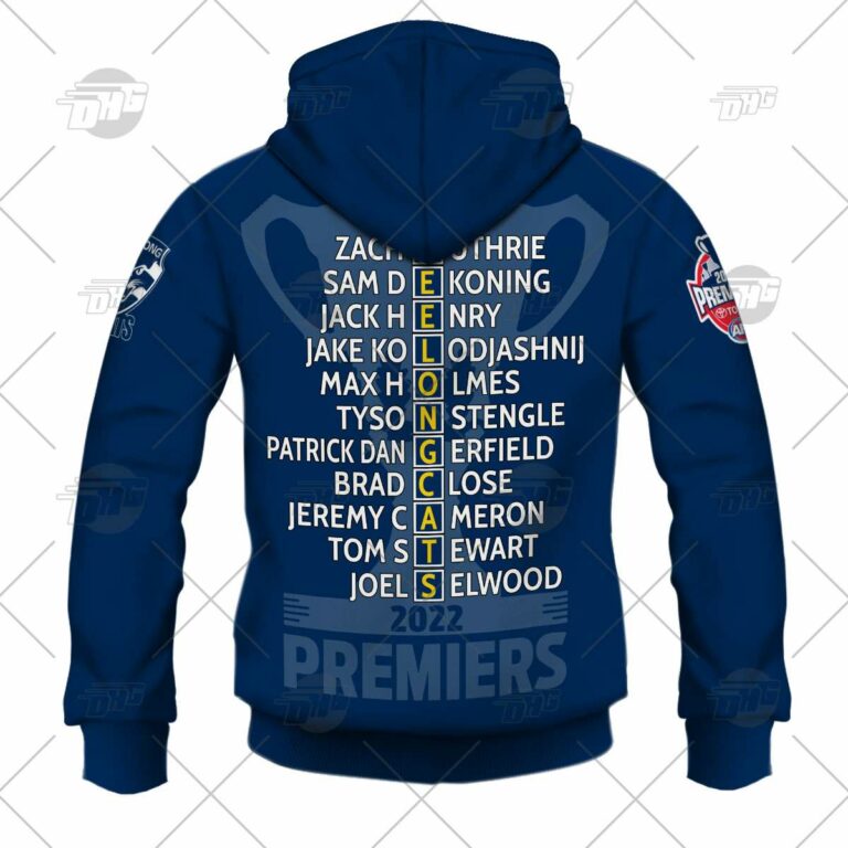 AFL Geelong Cats Premiers Pullover Shirt - Famjoys AFL Geelong Cats Premiers Pullover Shirt - Famjoys