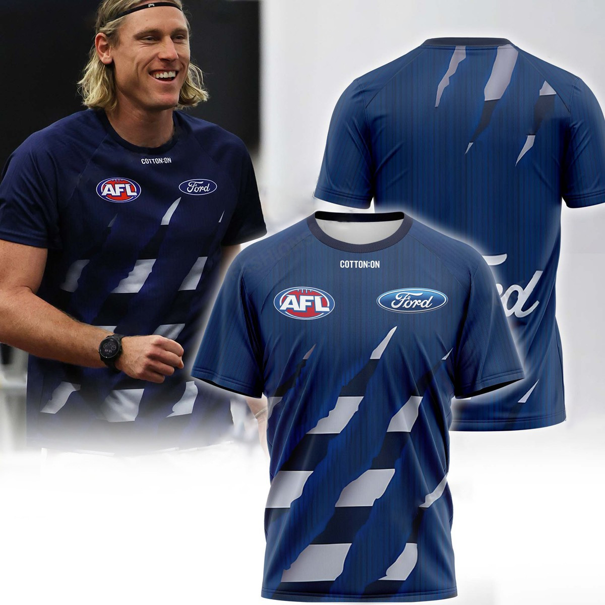 AFL Geelong Cats Run Out TShirt - Famjoys AFL Geelong Cats Run Out TShirt - Famjoys