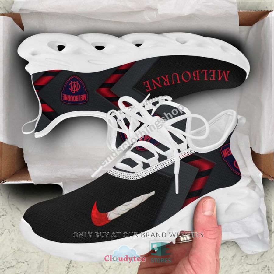 AFL Melbourne Demons Black Nike Max Soul Shoes - Famjoys AFL Melbourne Demons Black Nike Max Soul Shoes - Famjoys