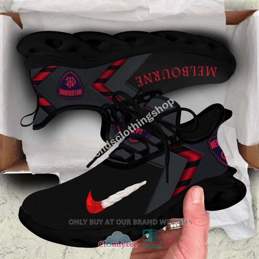 AFL Melbourne Demons Black Nike Max Soul Shoes - Famjoys AFL Melbourne Demons Black Nike Max Soul Shoes - Famjoys