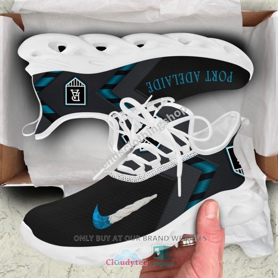 AFL Port Adelaide Black Max Soul Shoes V2 - Famjoys AFL Port Adelaide Black Max Soul Shoes V2 - Famjoys