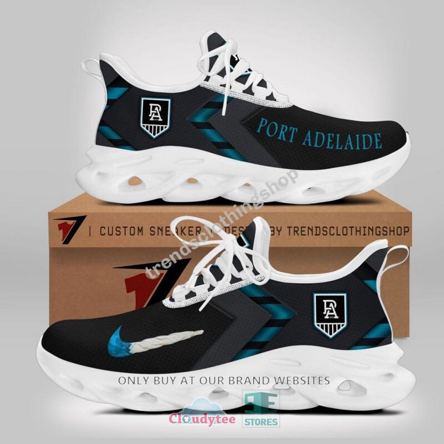 AFL Port Adelaide Black Max Soul Shoes V2 - Famjoys AFL Port Adelaide Black Max Soul Shoes V2 - Famjoys