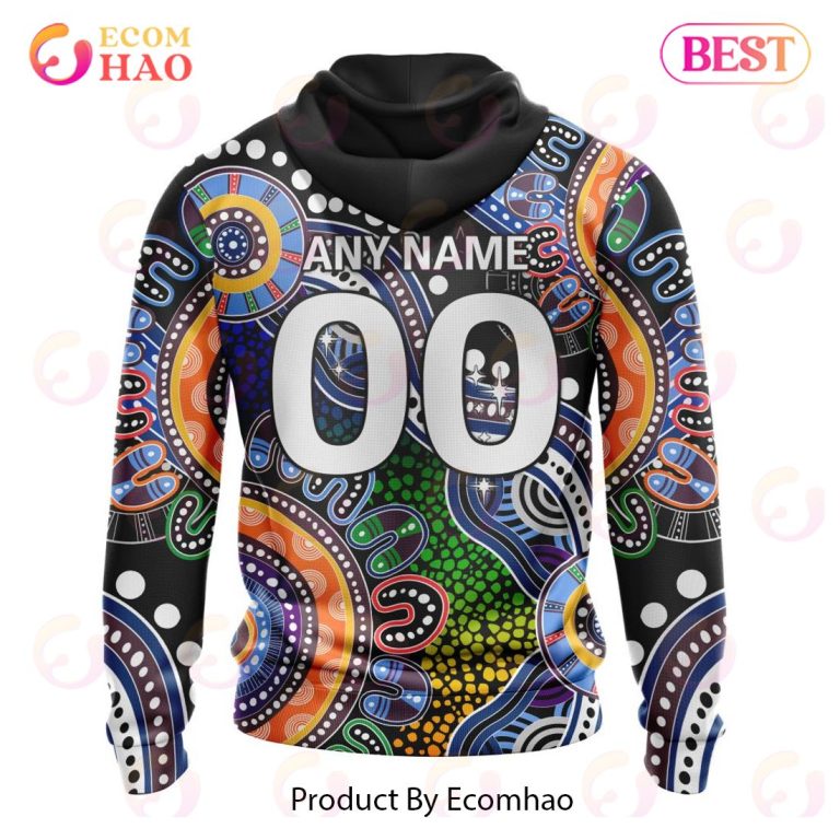 AFL Port Adelaide Custom Name Number Special Indigenous Pullover Shirt - Famjoys AFL Port Adelaide Custom Name Number Special Indigenous Pullover Shirt - Famjoys