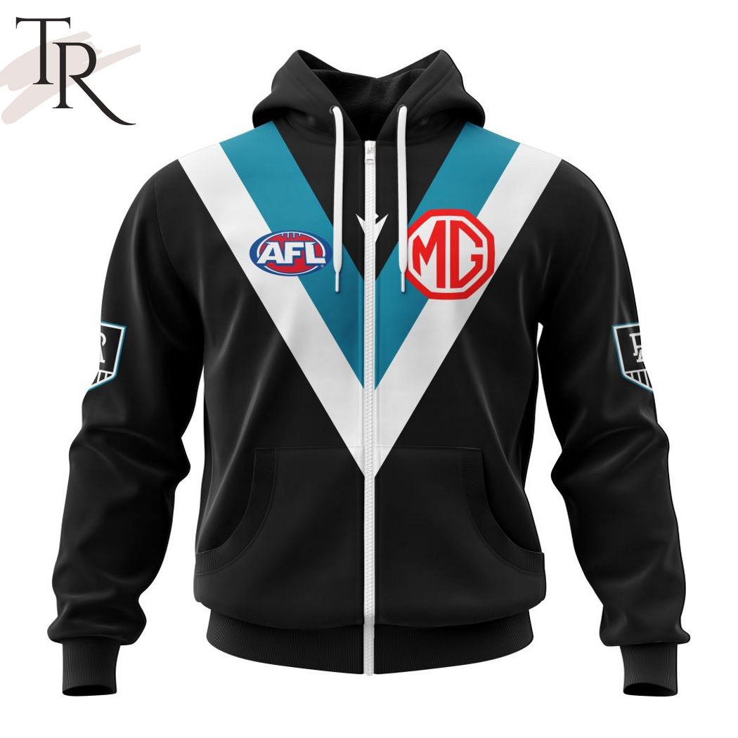 AFL Port Adelaide Football Club Personalized 2024 Home Hoodie - Famjoys AFL Port Adelaide Football Club Personalized 2024 Home Hoodie - Famjoys