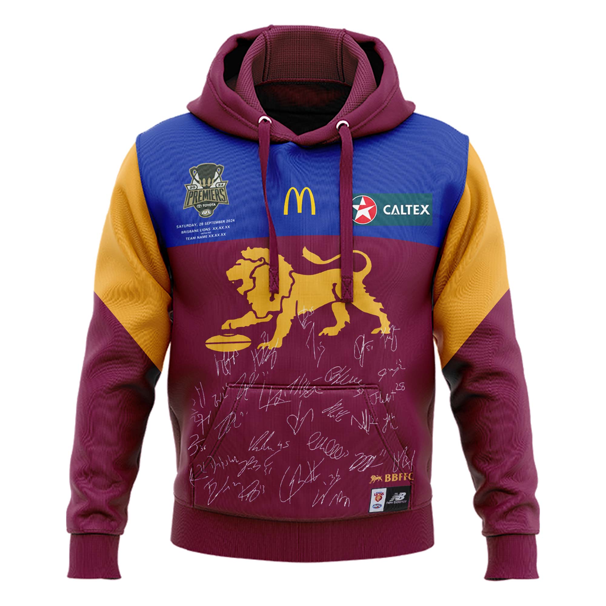 AFL Premiers Unisex Hoodie Signature BLNQ - Famjoys AFL Premiers Unisex Hoodie Signature BLNQ - Famjoys