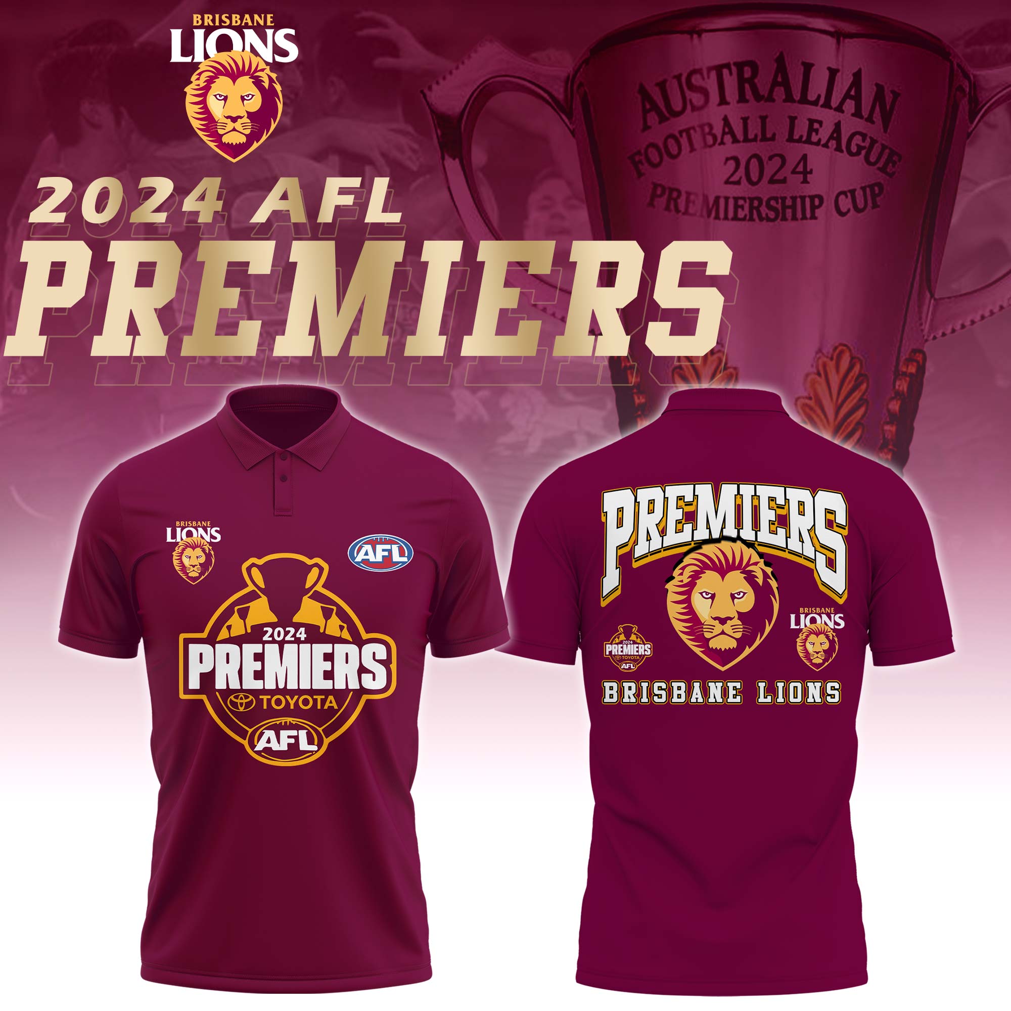 AFL Premiers Unisex Polo BLNQ2 - Famjoys AFL Premiers Unisex Polo BLNQ2 - Famjoys