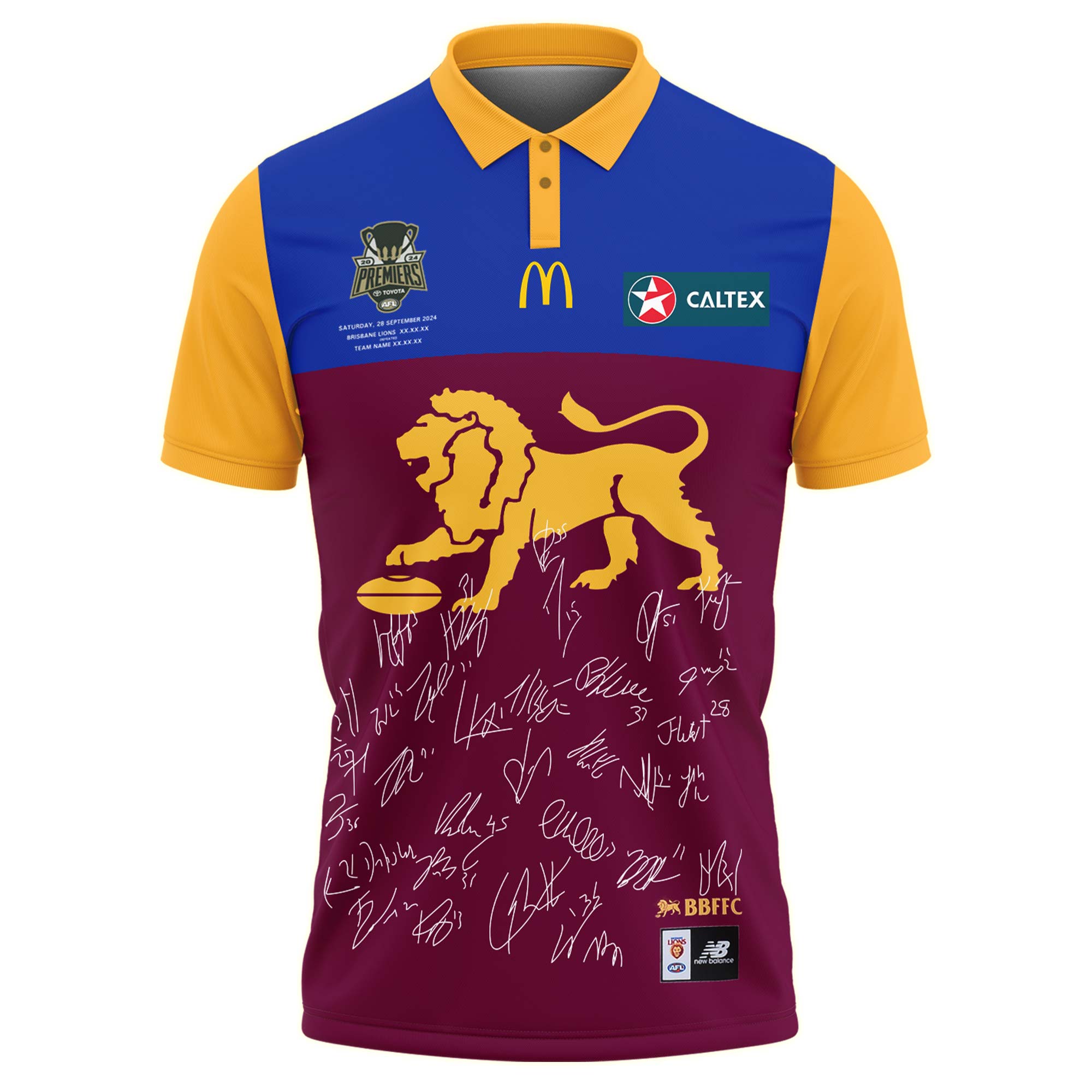 AFL Premiers Unisex Polo Signature BLNQ - Famjoys AFL Premiers Unisex Polo Signature BLNQ - Famjoys