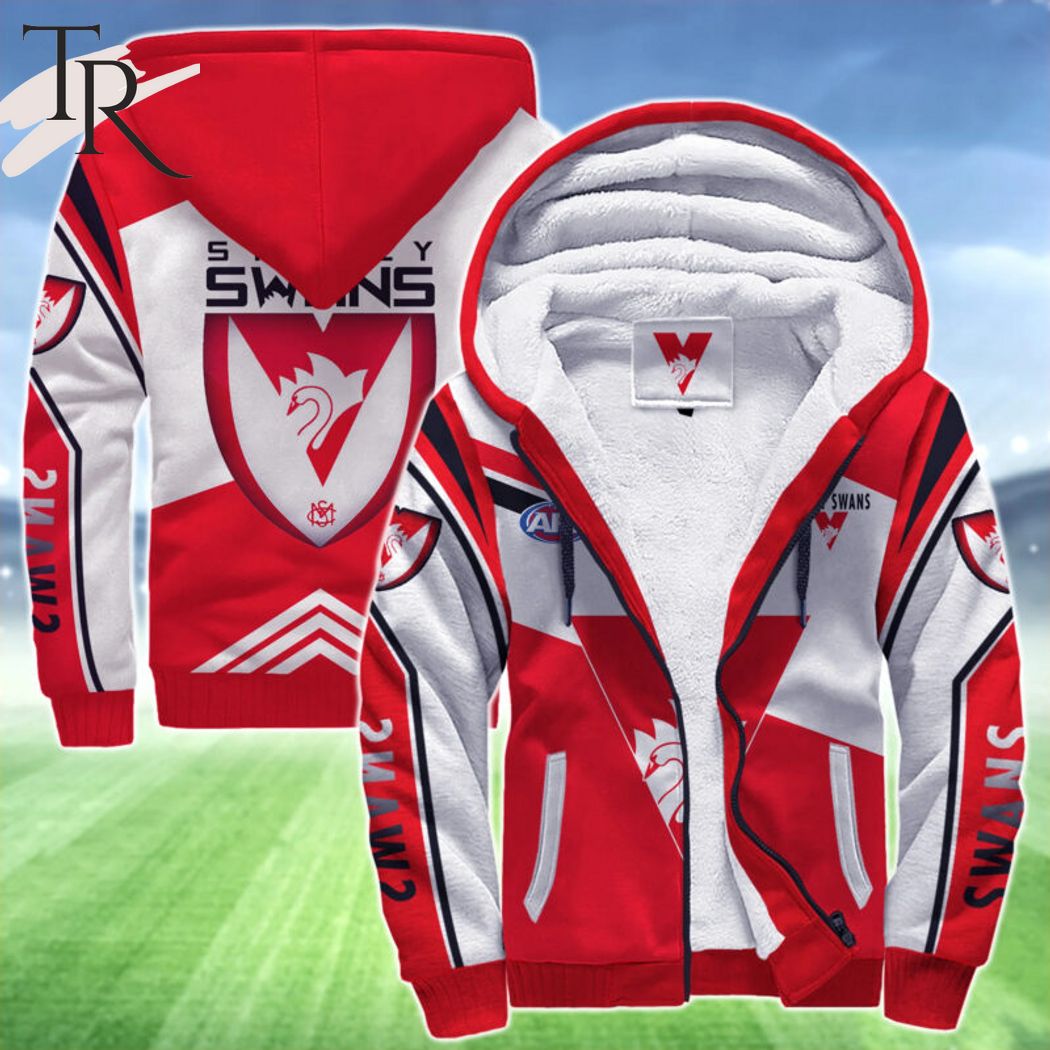 AFL Sydney Swans FC Fleece Hoodie - Famjoys AFL Sydney Swans FC Fleece Hoodie - Famjoys