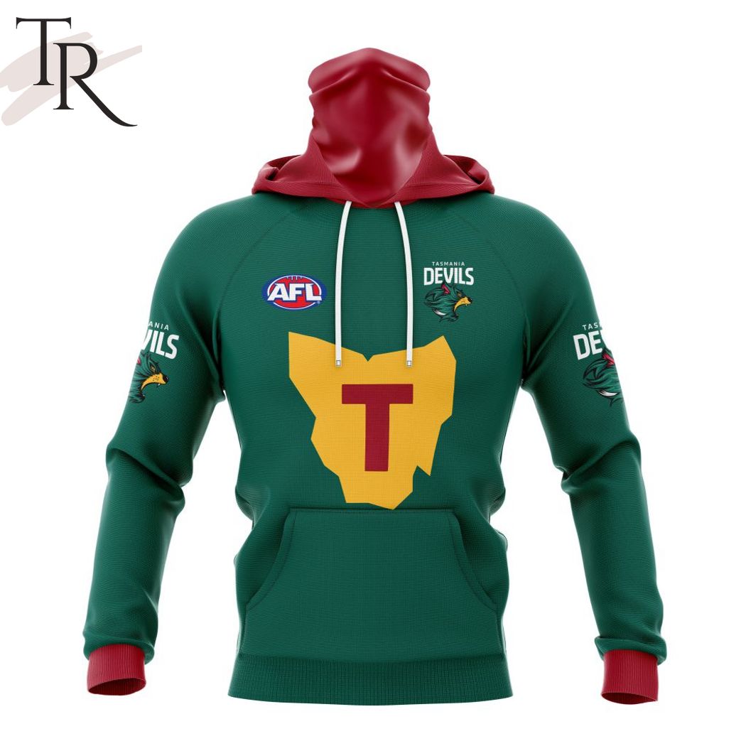 AFL Tasmania Football Club Personalized 2024 Kits Hoodie - Famjoys AFL Tasmania Football Club Personalized 2024 Kits Hoodie - Famjoys