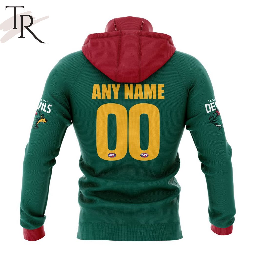 AFL Tasmania Football Club Personalized 2024 Kits Hoodie - Famjoys AFL Tasmania Football Club Personalized 2024 Kits Hoodie - Famjoys