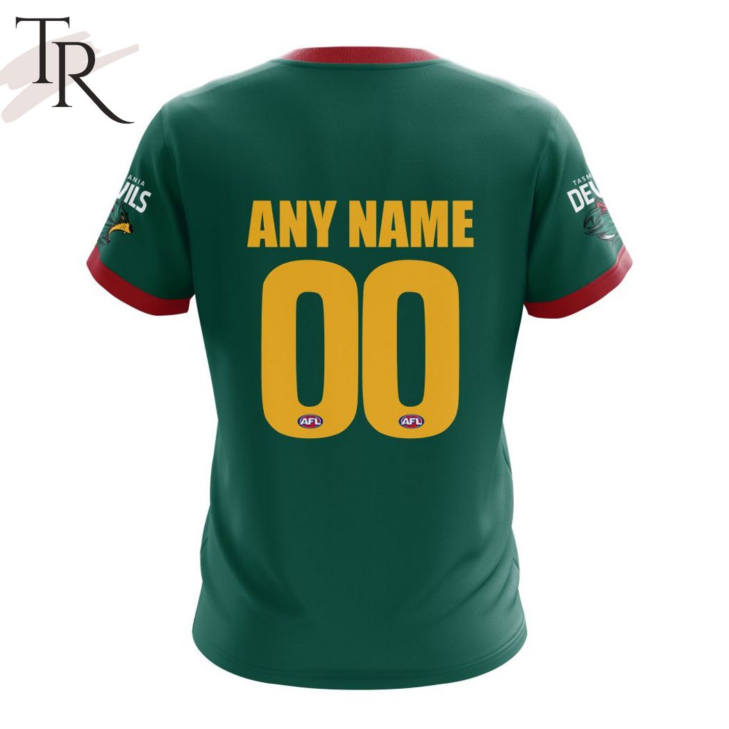 AFL Tasmania Football Club Personalized 2024 Kits Hoodie - Famjoys AFL Tasmania Football Club Personalized 2024 Kits Hoodie - Famjoys