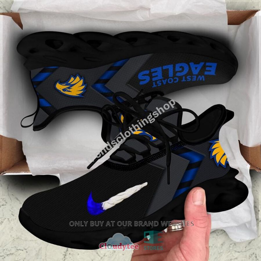 AFL West Coast Eagles Black Blue Max Soul Shoes - Famjoys AFL West Coast Eagles Black Blue Max Soul Shoes - Famjoys