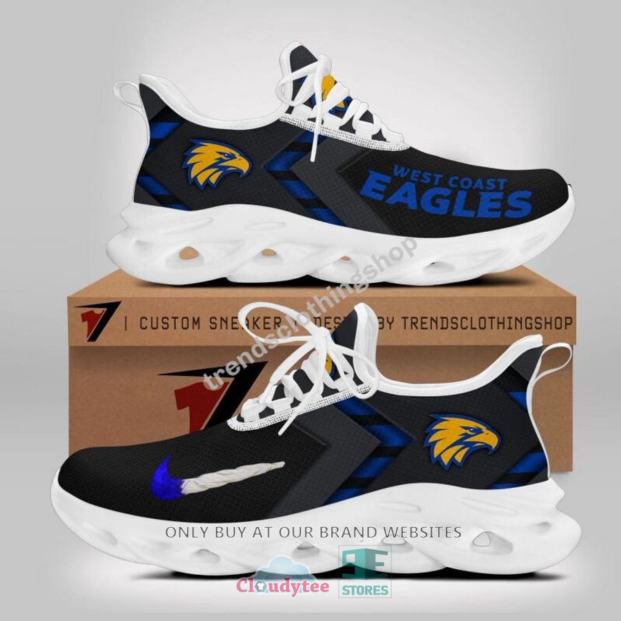 AFL West Coast Eagles Black Blue Max Soul Shoes - Famjoys AFL West Coast Eagles Black Blue Max Soul Shoes - Famjoys