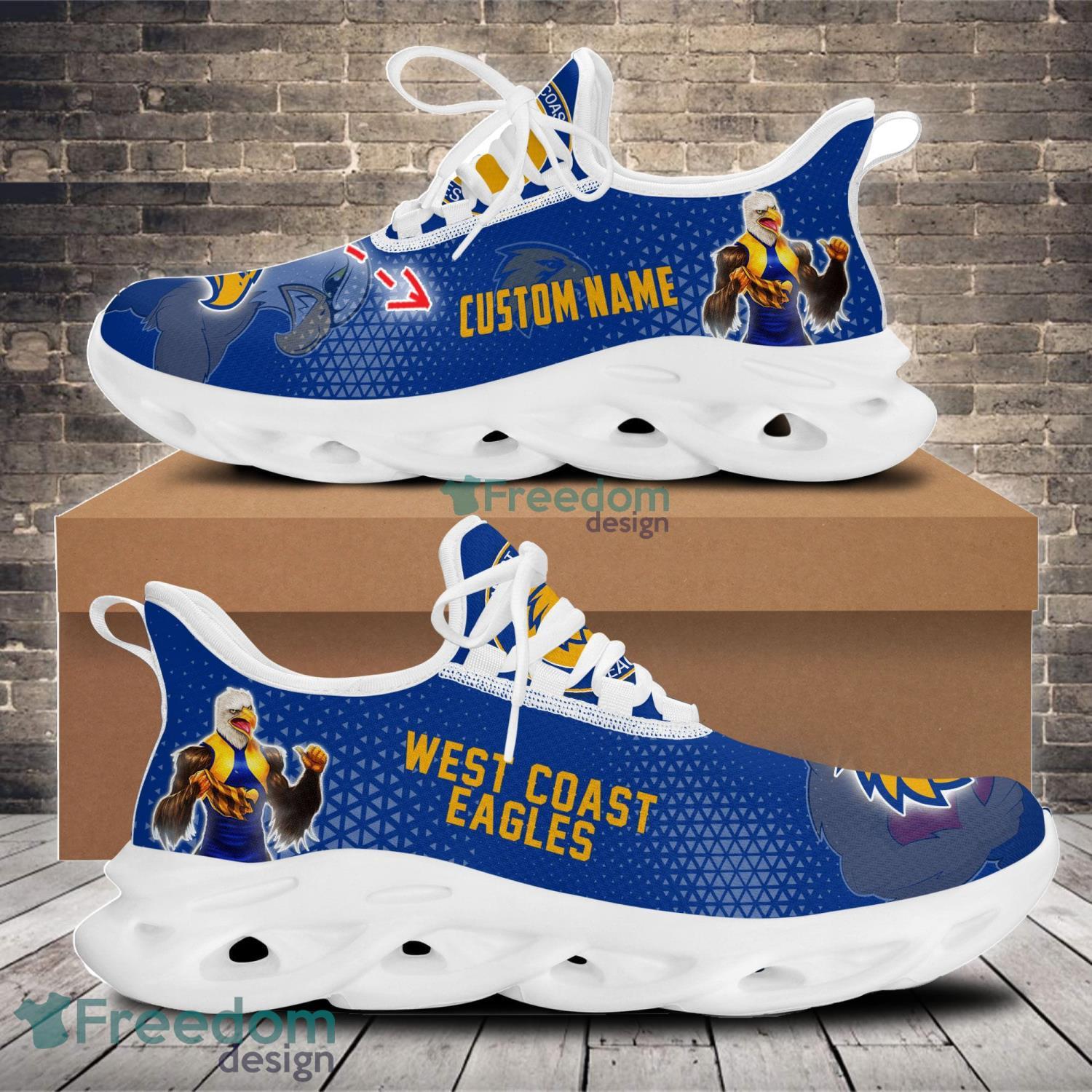 AFL West Coast Eagles Custom Name Mascot Max Soul Shoes - Famjoys AFL West Coast Eagles Custom Name Mascot Max Soul Shoes - Famjoys