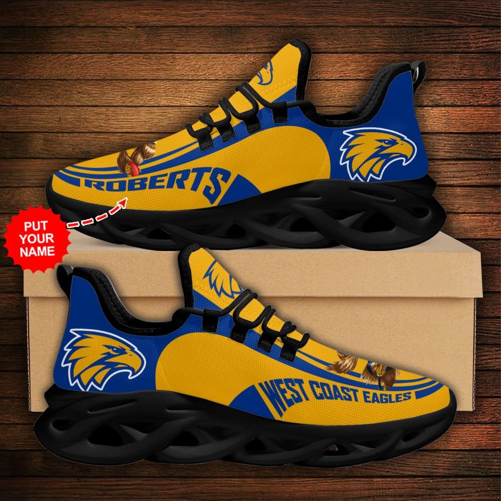 AFL West Coast Eagles Custom Name Max Soul Shoes - Famjoys AFL West Coast Eagles Custom Name Max Soul Shoes - Famjoys