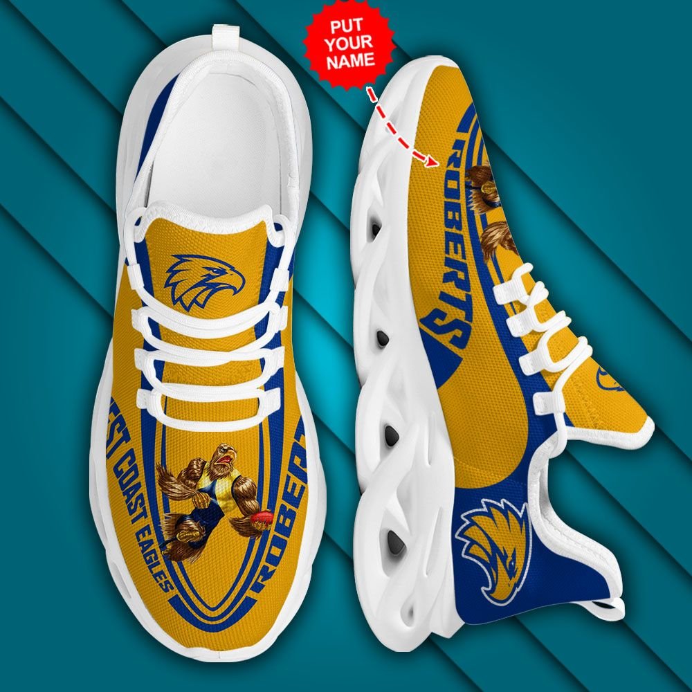AFL West Coast Eagles Custom Name Max Soul Shoes - Famjoys AFL West Coast Eagles Custom Name Max Soul Shoes - Famjoys