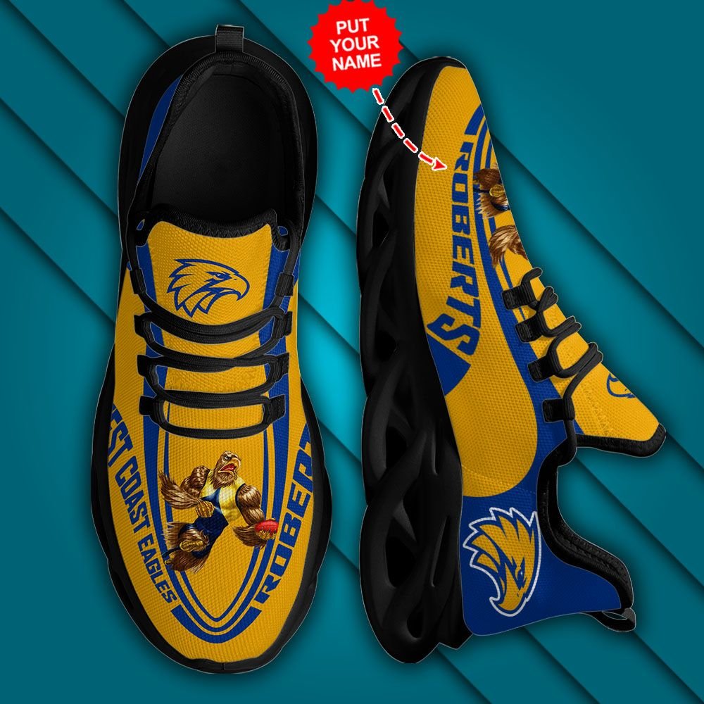 AFL West Coast Eagles Custom Name Max Soul Shoes - Famjoys AFL West Coast Eagles Custom Name Max Soul Shoes - Famjoys