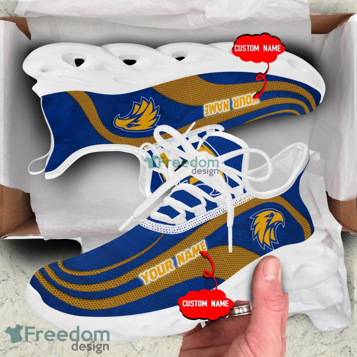 AFL West Coast Eagles Logo Custom Name Max Soul Shoes - Famjoys AFL West Coast Eagles Logo Custom Name Max Soul Shoes - Famjoys