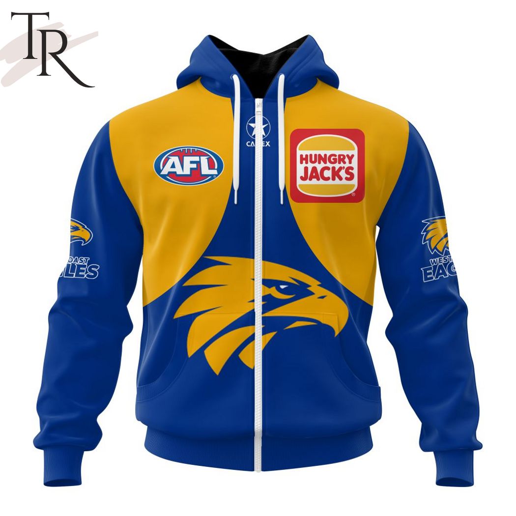 AFL West Coast Eagles Personalized 2024 Home Hoodie - Famjoys AFL West Coast Eagles Personalized 2024 Home Hoodie - Famjoys