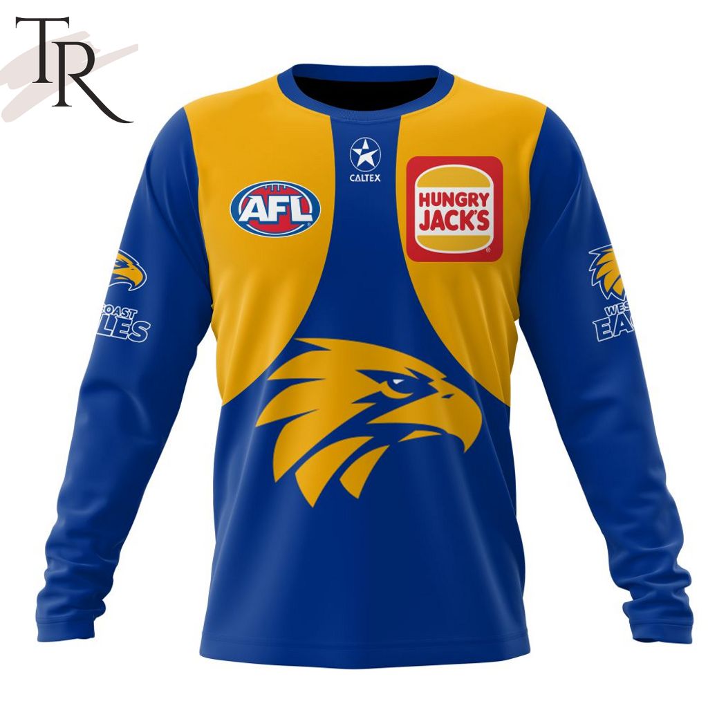 AFL West Coast Eagles Personalized 2024 Home Hoodie - Famjoys AFL West Coast Eagles Personalized 2024 Home Hoodie - Famjoys