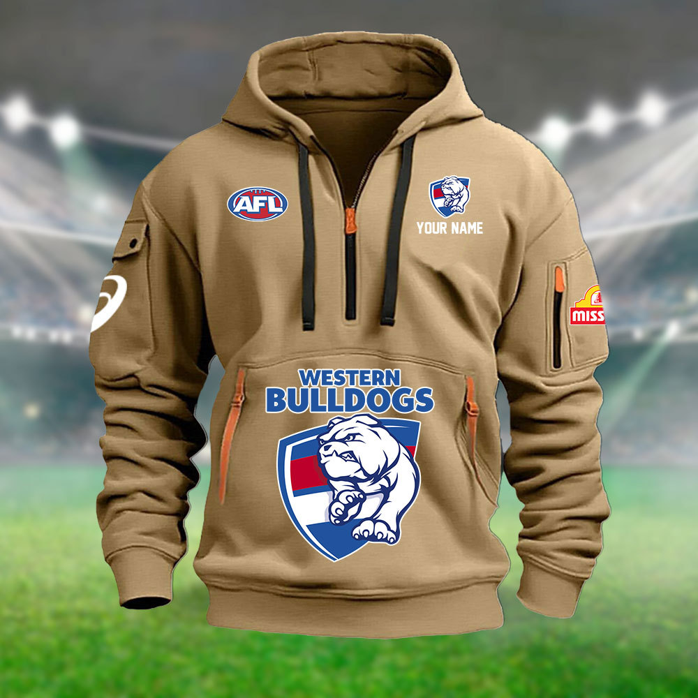 AFL Western Bulldogs Heavy Hoodie - Famjoys AFL Western Bulldogs Heavy Hoodie - Famjoys