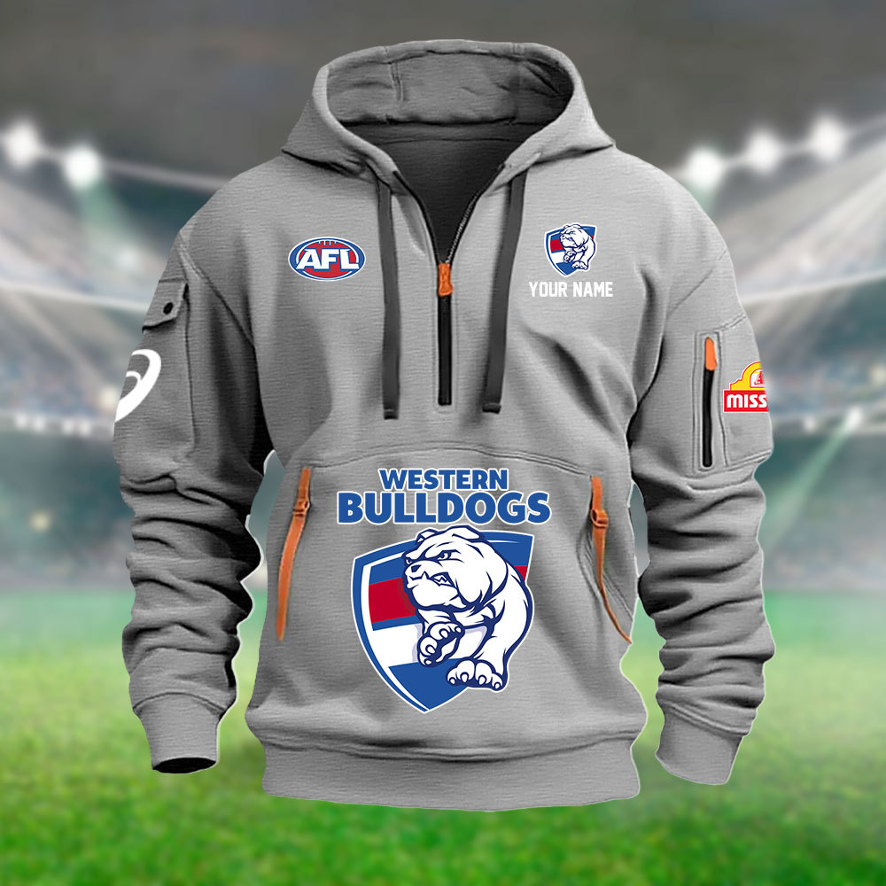 AFL Western Bulldogs Heavy Hoodie - Famjoys AFL Western Bulldogs Heavy Hoodie - Famjoys