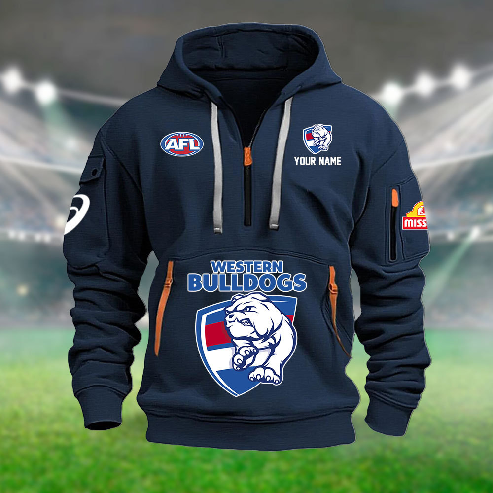 AFL Western Bulldogs Heavy Hoodie - Famjoys AFL Western Bulldogs Heavy Hoodie - Famjoys