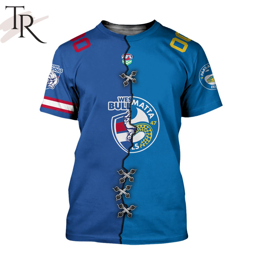 AFL x NRL Special Design Collection Select Any 2 Teams to Mix and Match! T-Shirt - Famjoys AFL x NRL Special Design Collection Select Any 2 Teams to Mix and Match! T-Shirt - Famjoys
