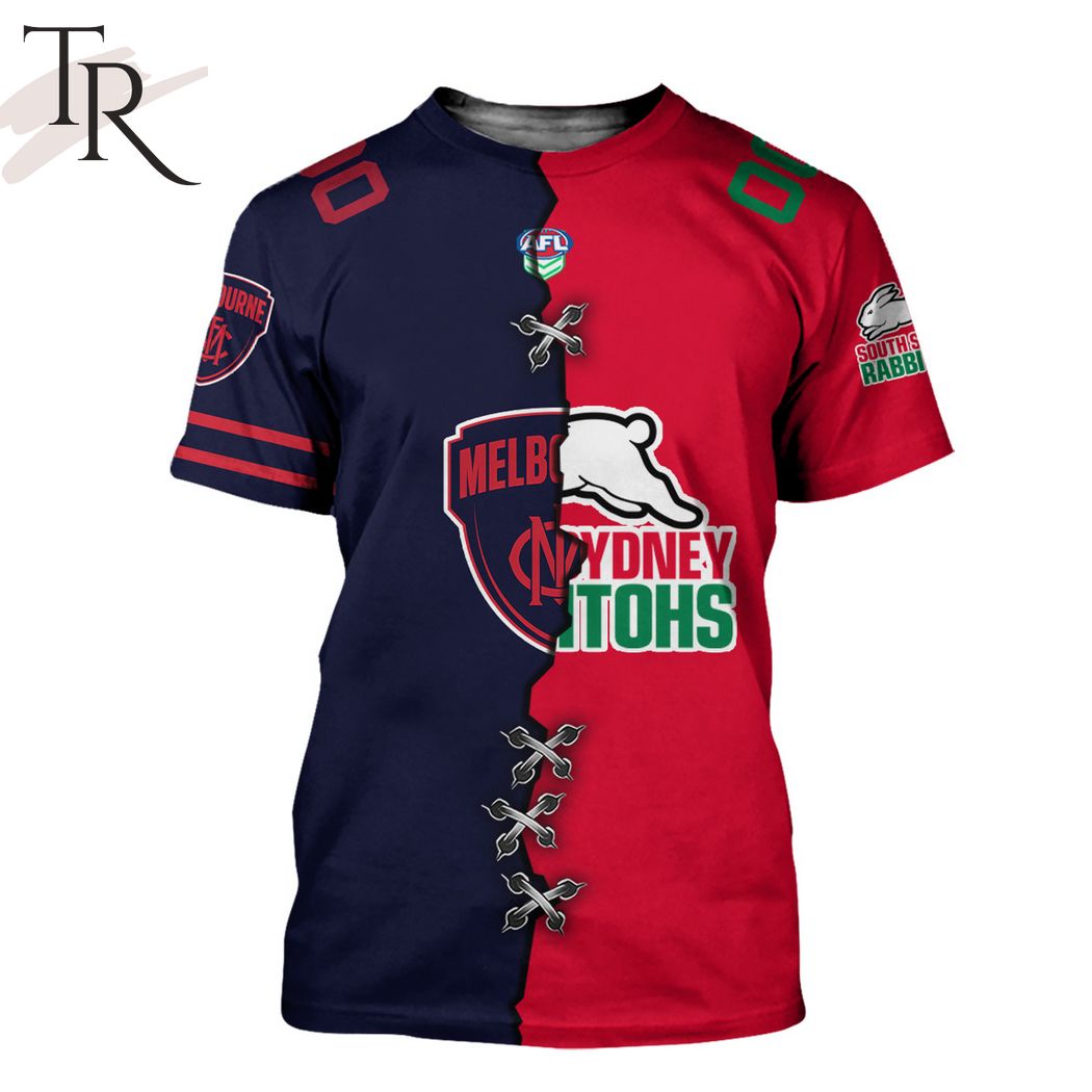 AFL x NRL Special Design Collection Select Any 2 Teams to Mix and Match! T-Shirt - Famjoys AFL x NRL Special Design Collection Select Any 2 Teams to Mix and Match! T-Shirt - Famjoys