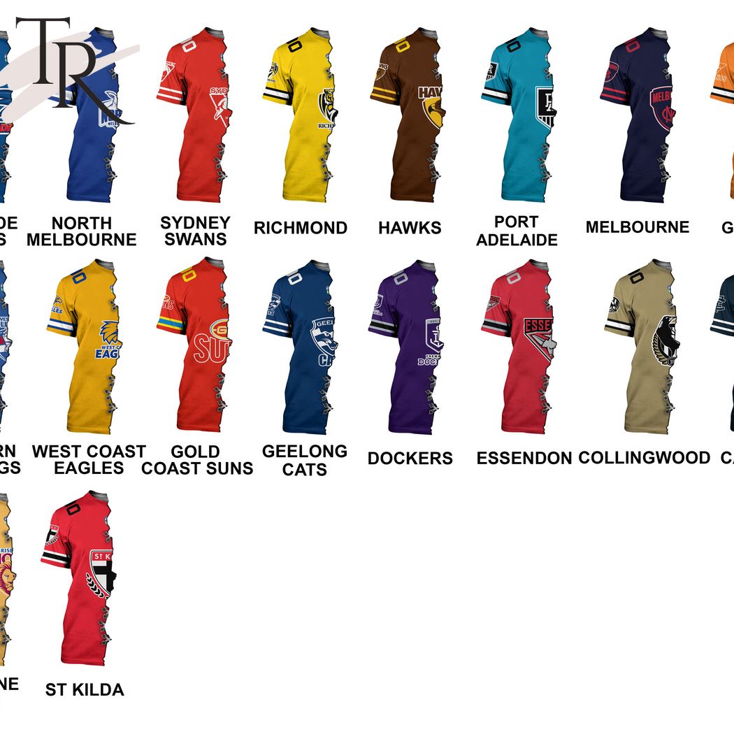 AFL x NRL Special Design Collection Select Any 2 Teams to Mix and Match! T-Shirt - Famjoys AFL x NRL Special Design Collection Select Any 2 Teams to Mix and Match! T-Shirt - Famjoys
