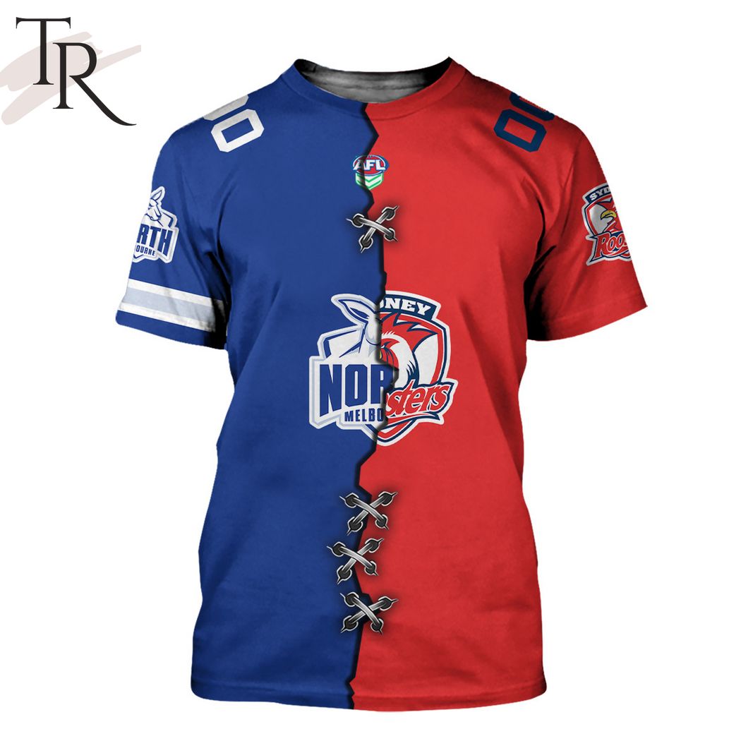 AFL x NRL Special Design Collection Select Any 2 Teams to Mix and Match! T-Shirt - Famjoys AFL x NRL Special Design Collection Select Any 2 Teams to Mix and Match! T-Shirt - Famjoys