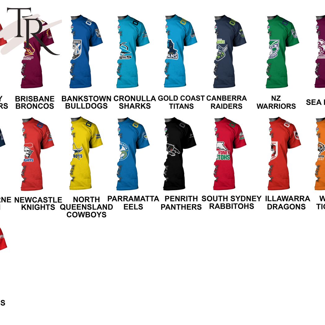 AFL x NRL Special Design Collection Select Any 2 Teams to Mix and Match! T-Shirt - Famjoys AFL x NRL Special Design Collection Select Any 2 Teams to Mix and Match! T-Shirt - Famjoys