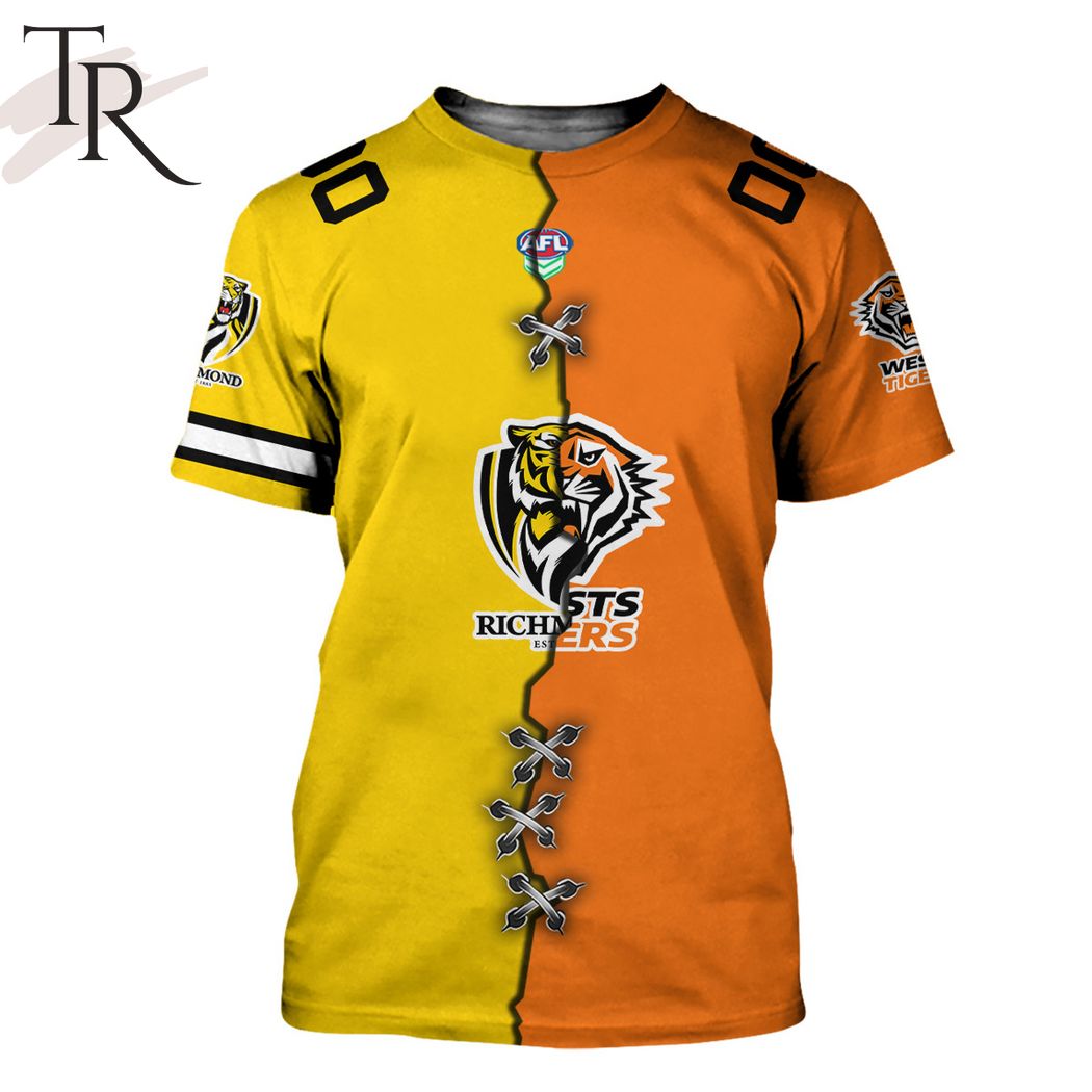 AFL x NRL Special Design Collection Select Any 2 Teams to Mix and Match! T-Shirt - Famjoys AFL x NRL Special Design Collection Select Any 2 Teams to Mix and Match! T-Shirt - Famjoys