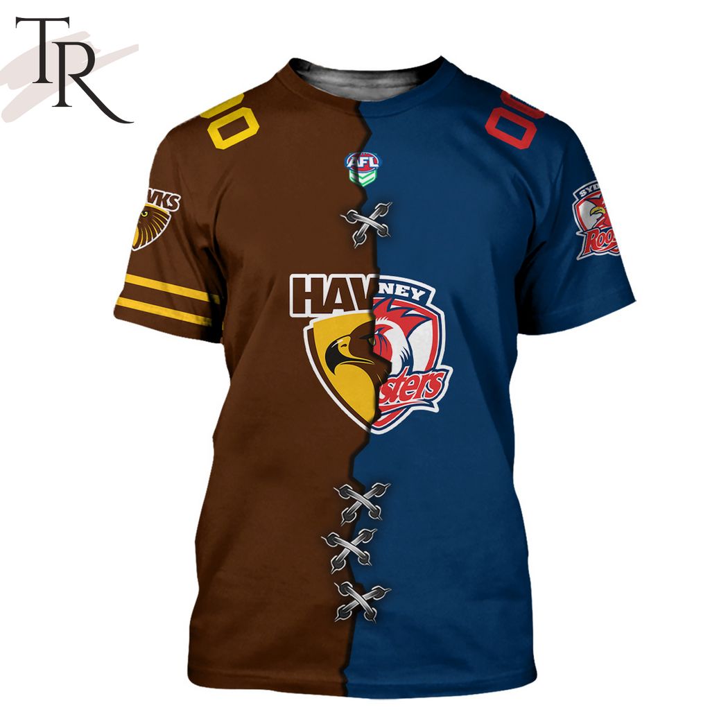 AFL x NRL Special Design Collection Select Any 2 Teams to Mix and Match! T-Shirt - Famjoys AFL x NRL Special Design Collection Select Any 2 Teams to Mix and Match! T-Shirt - Famjoys