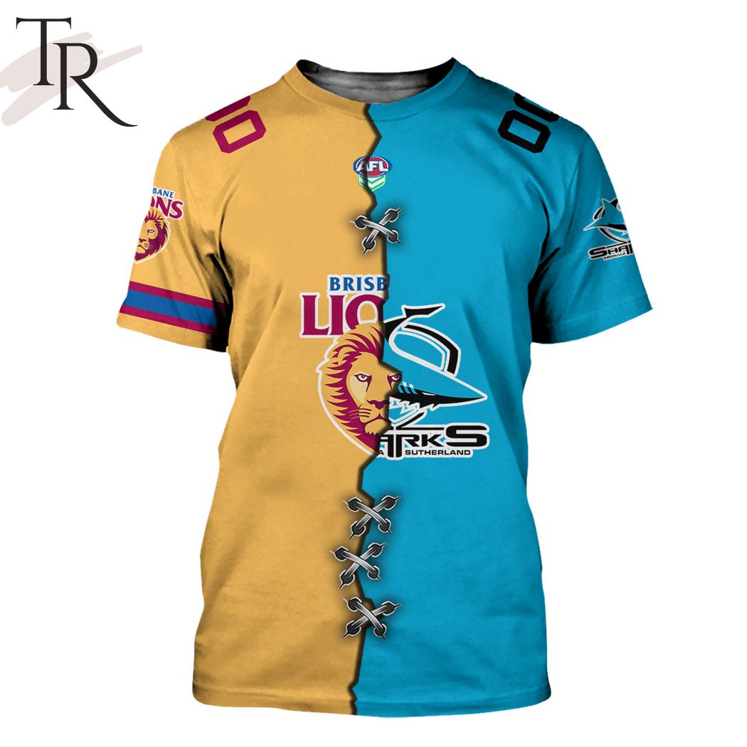 AFL x NRL Special Design Collection Select Any 2 Teams to Mix and Match! T-Shirt - Famjoys AFL x NRL Special Design Collection Select Any 2 Teams to Mix and Match! T-Shirt - Famjoys