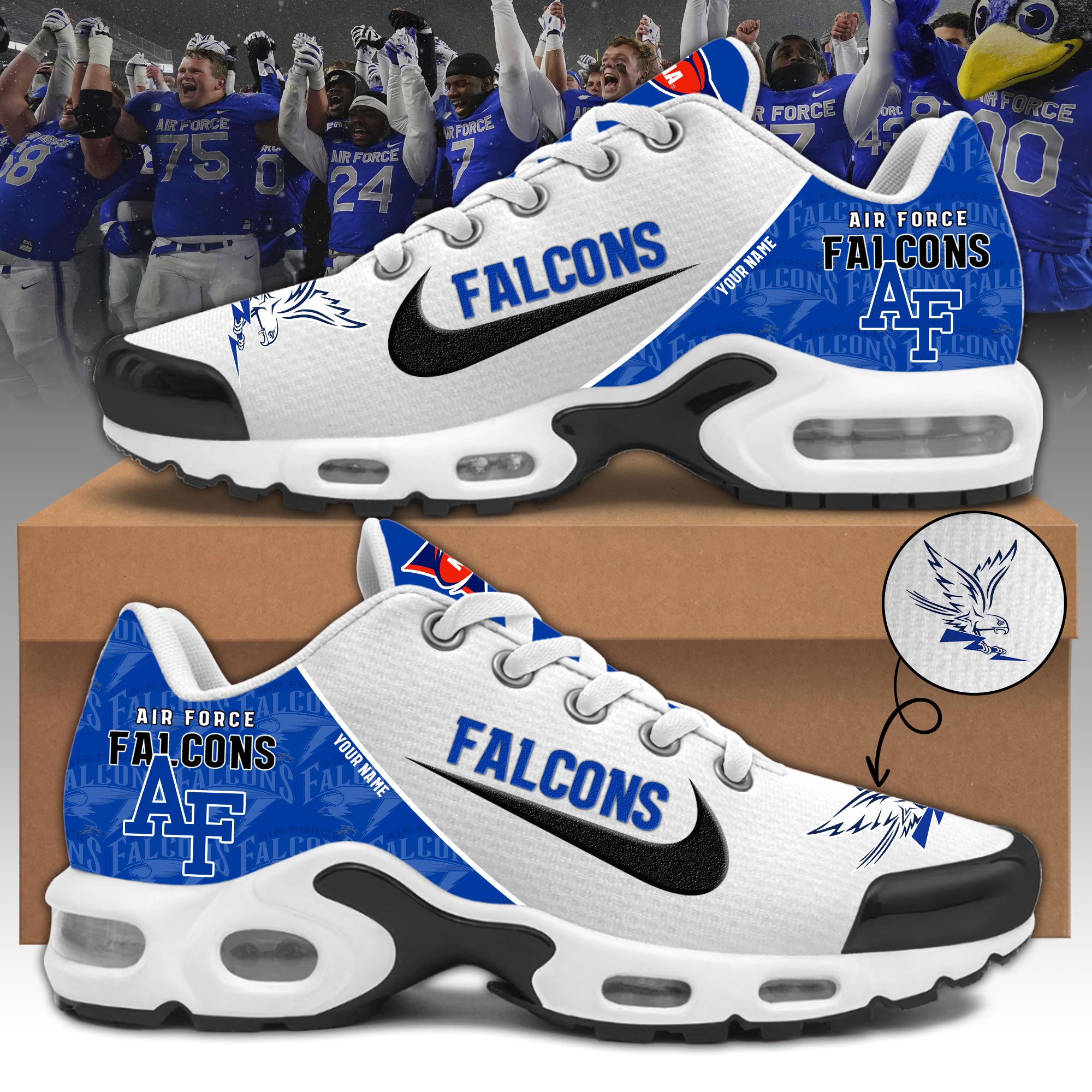 Air Force Falcons Personalized Shoes - Famjoys Air Force Falcons Personalized Shoes - Famjoys