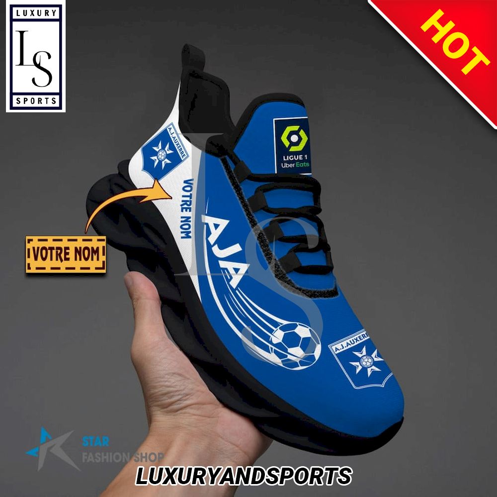 AJ Auxerre Ligue 1 Custom Name Max Soul Shoes - Famjoys AJ Auxerre Ligue 1 Custom Name Max Soul Shoes - Famjoys