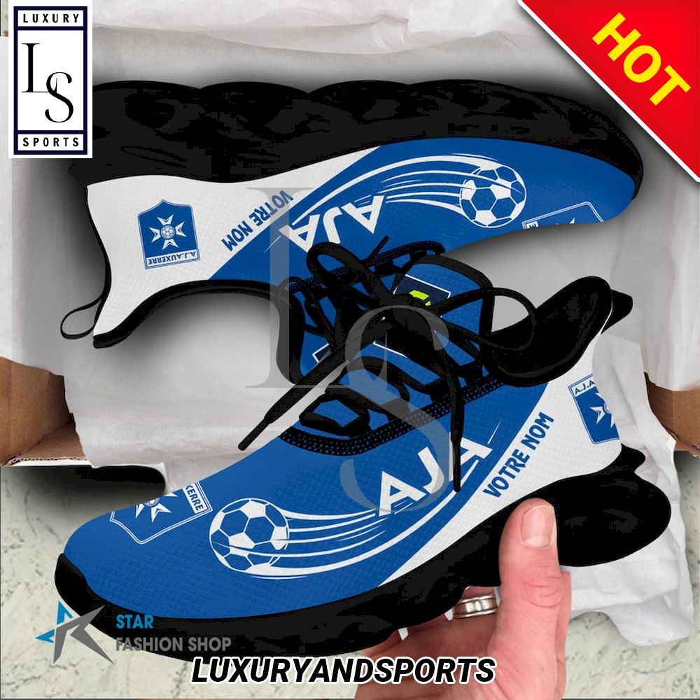AJ Auxerre Ligue 1 Custom Name Max Soul Shoes - Famjoys AJ Auxerre Ligue 1 Custom Name Max Soul Shoes - Famjoys